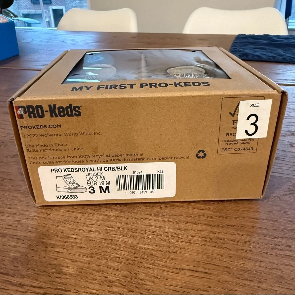 Baby Pro-Keds Black and White Sneakers
